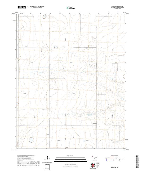 Griggs NW topographic map thumbnail