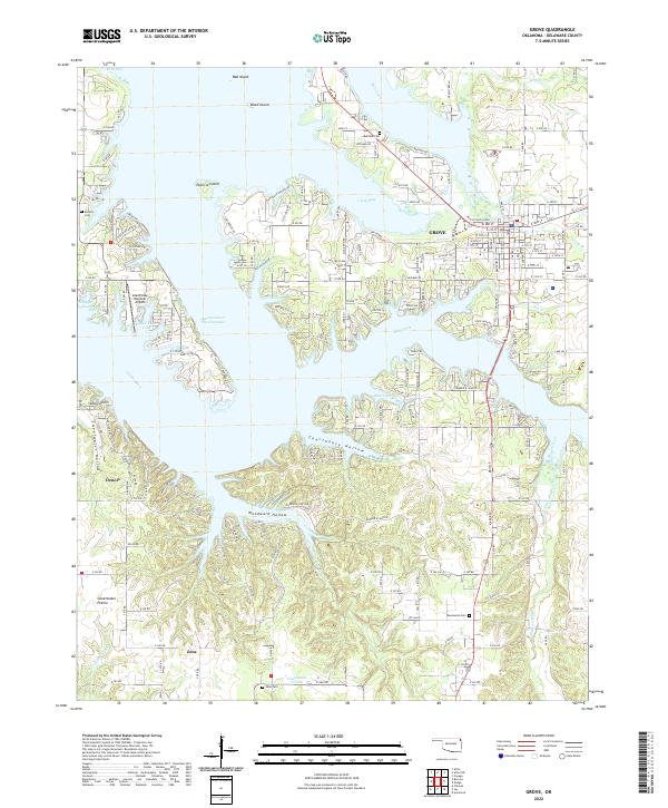 Grove topographic map thumbnail