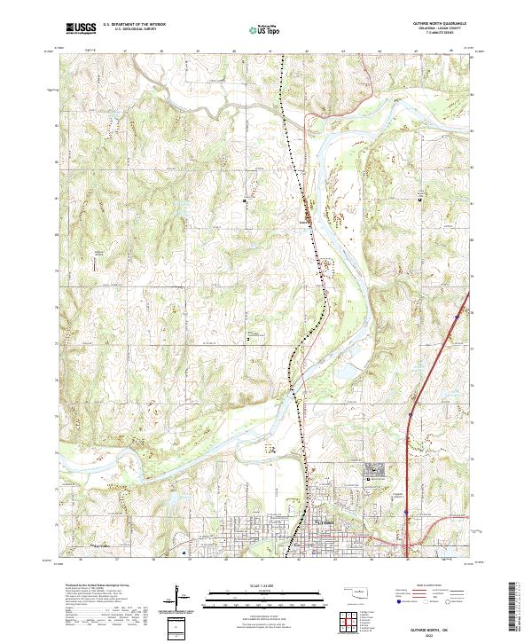 Guthrie North topographic map thumbnail