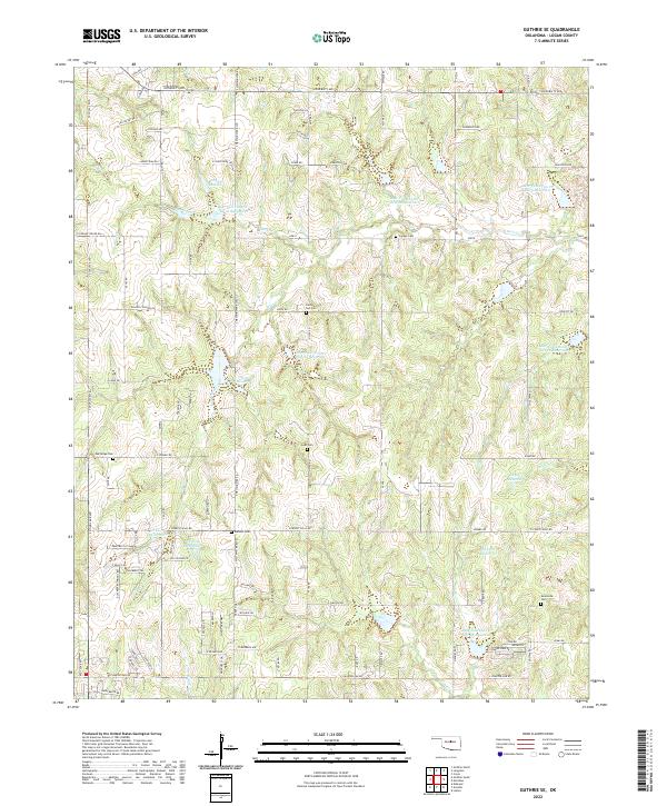 Guthrie SE topographic map thumbnail