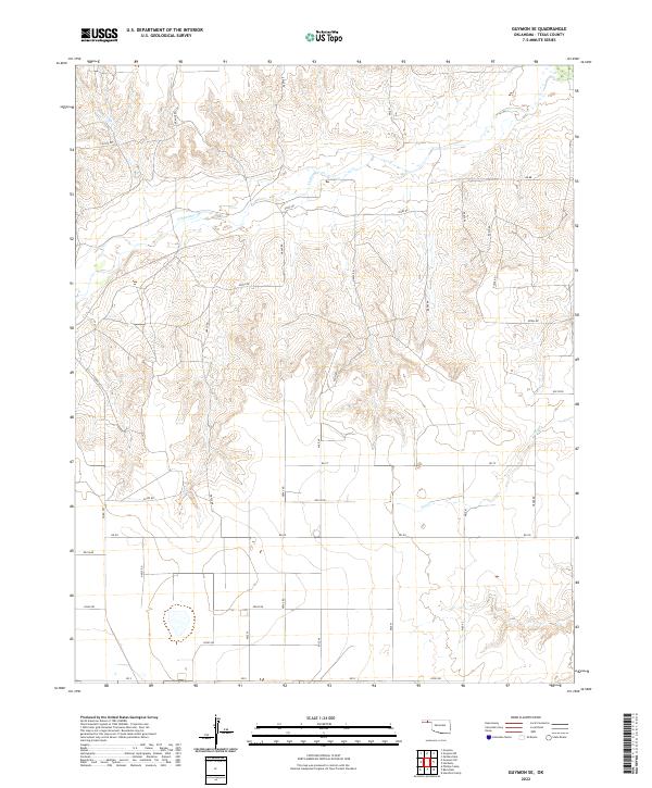 Guymon SE topographic map thumbnail