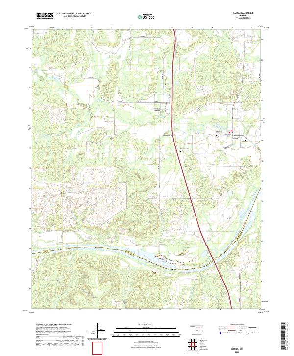 Hanna topographic map thumbnail