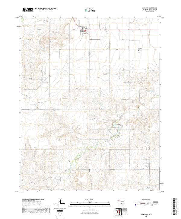 Hardesty topographic map thumbnail