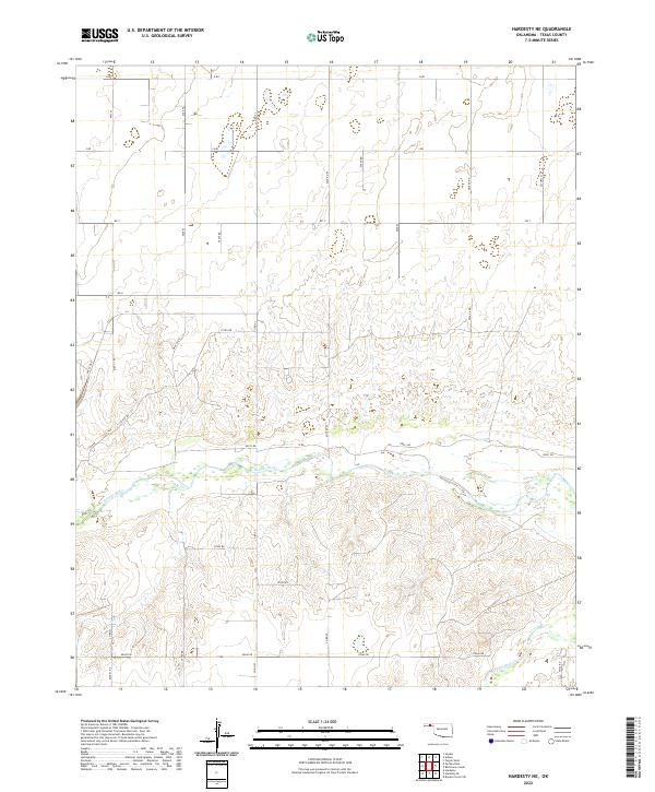 Hardesty NE topographic map thumbnail