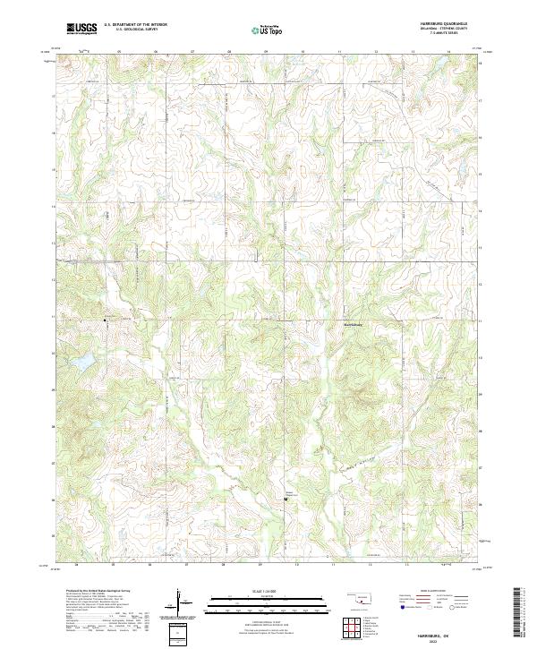 Harrisburg topographic map thumbnail