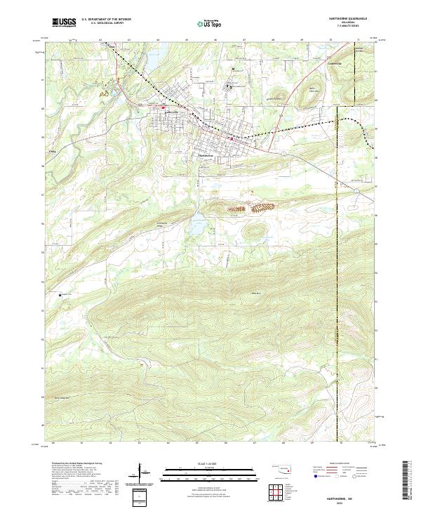 Hartshorne topographic map thumbnail