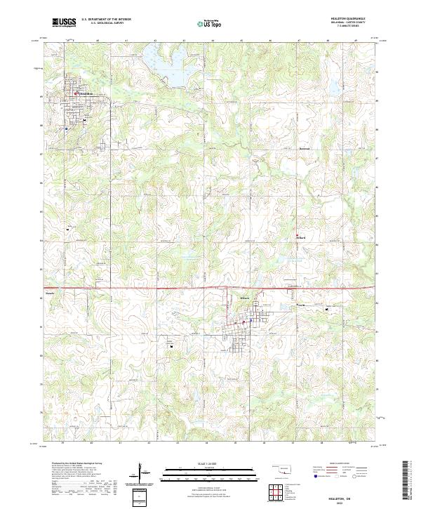 Healdton topographic map thumbnail