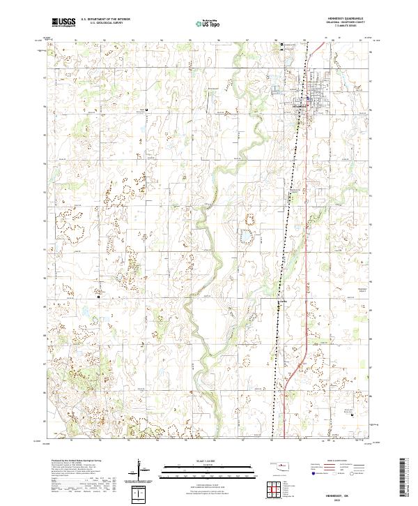 Hennessey topographic map thumbnail