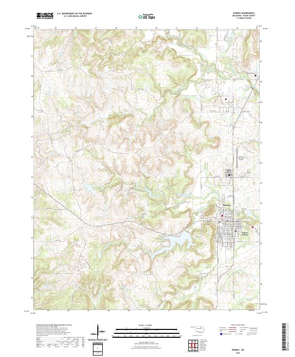 Hominy topographic map thumbnail