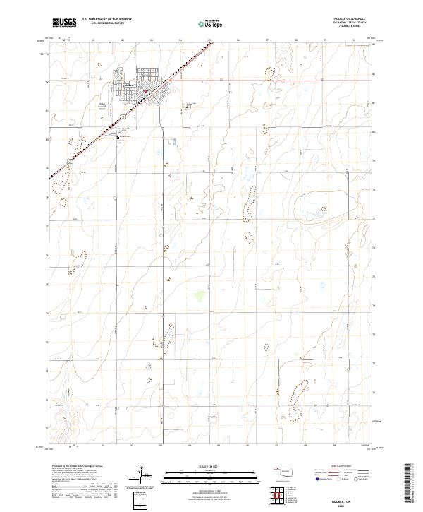 Hooker topographic map thumbnail