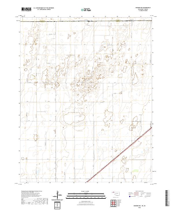Hooker NW topographic map thumbnail