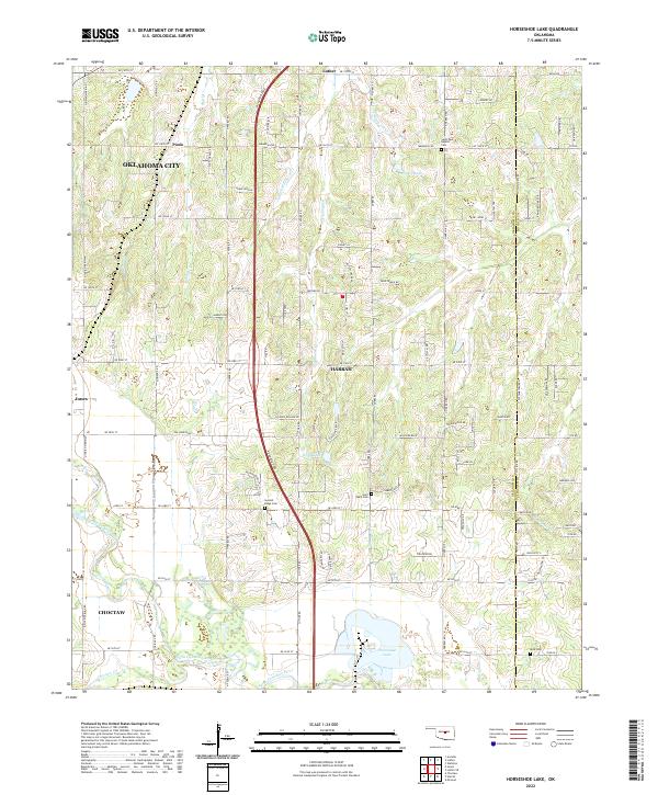 Horseshoe Lake topographic map thumbnail