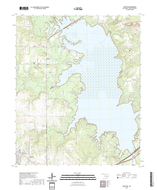 Hugo Dam topographic map thumbnail