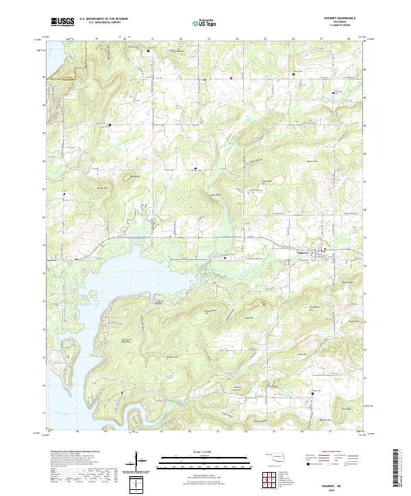 Hulbert topographic map thumbnail