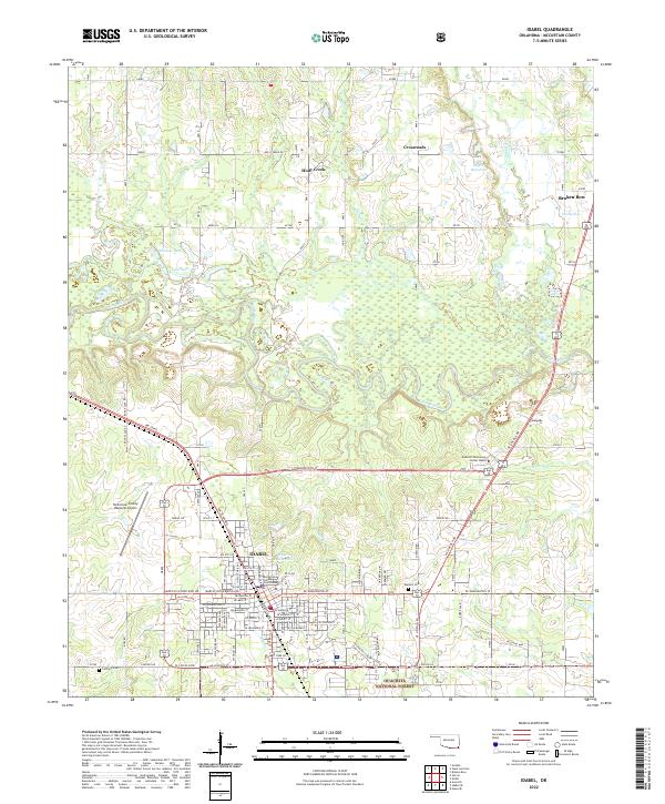 Idabel topographic map thumbnail