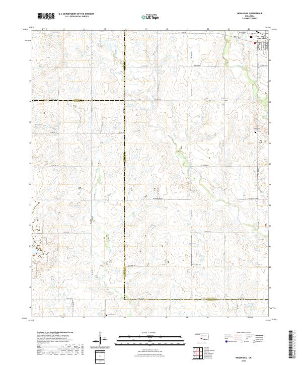 Indiahoma topographic map thumbnail
