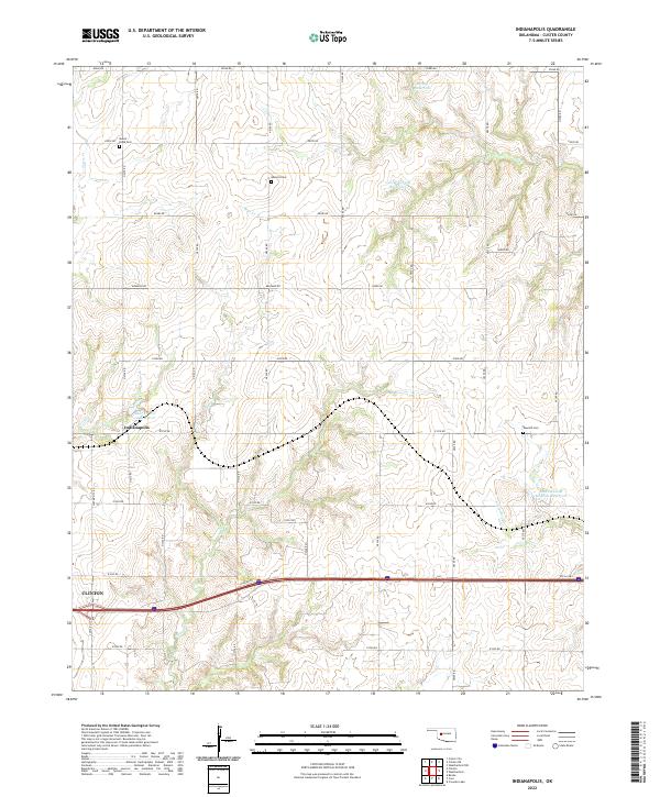 Indianapolis topographic map thumbnail