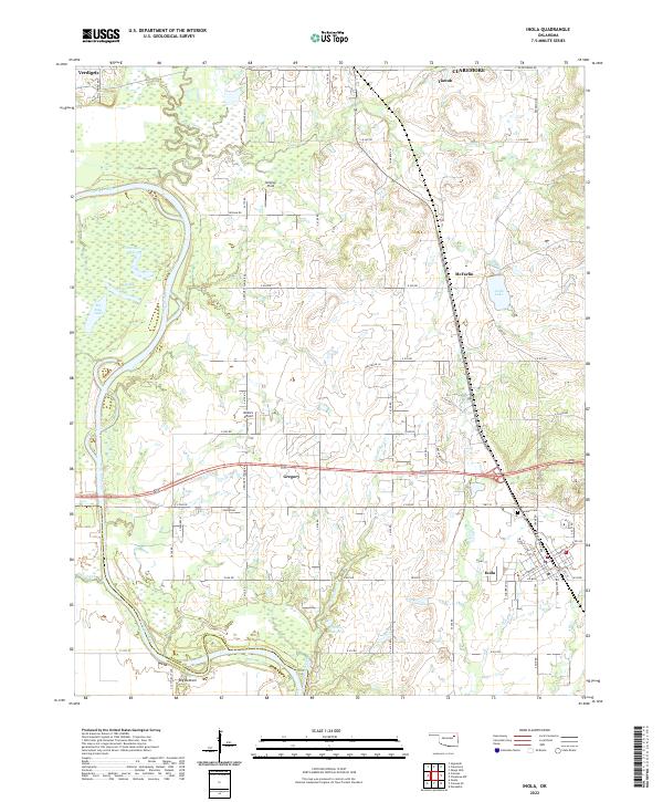 Inola topographic map thumbnail