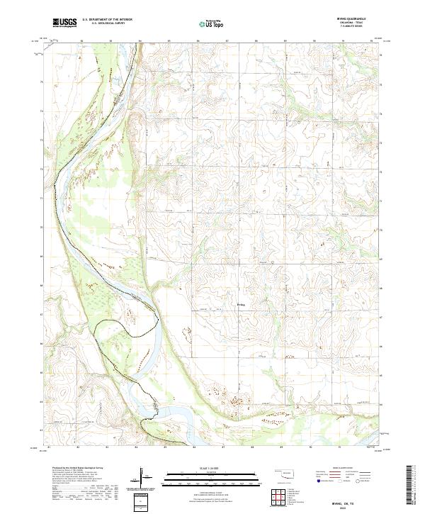 Irving topographic map thumbnail