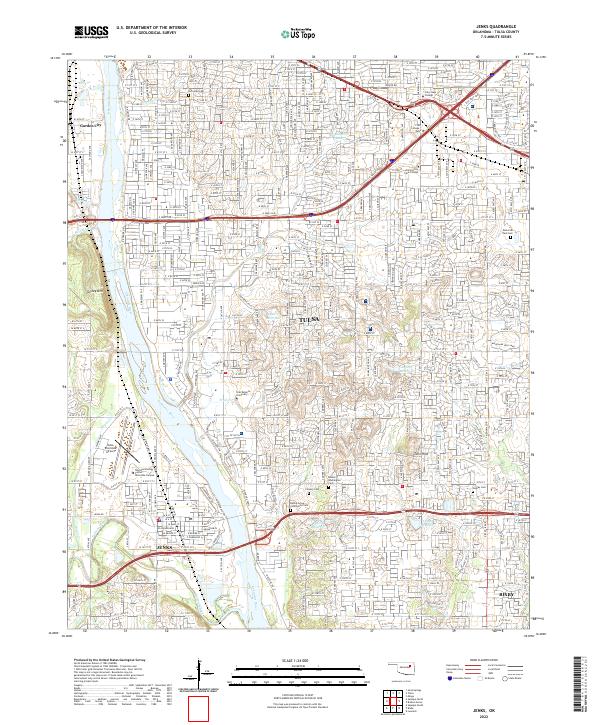 Jenks topographic map thumbnail