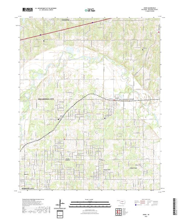 Jones topographic map thumbnail