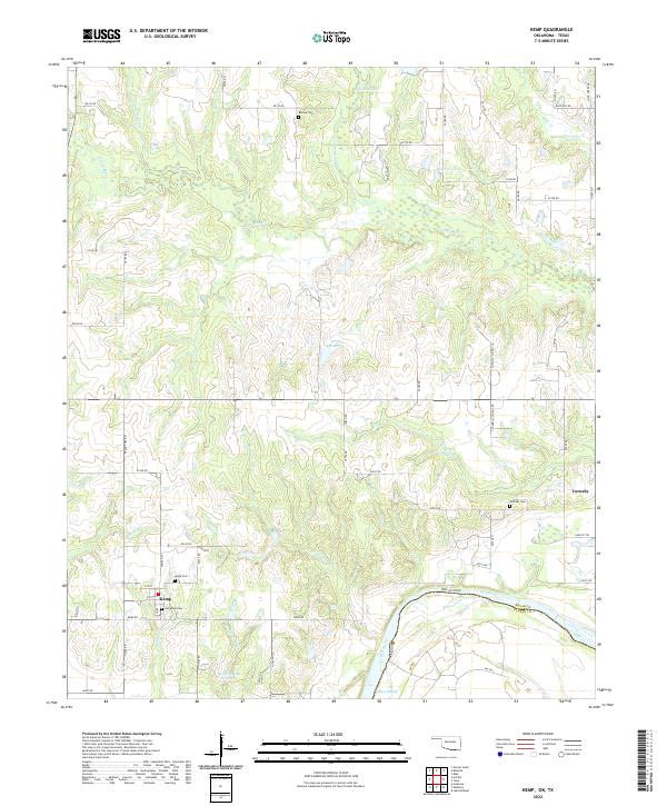 Kemp topographic map thumbnail