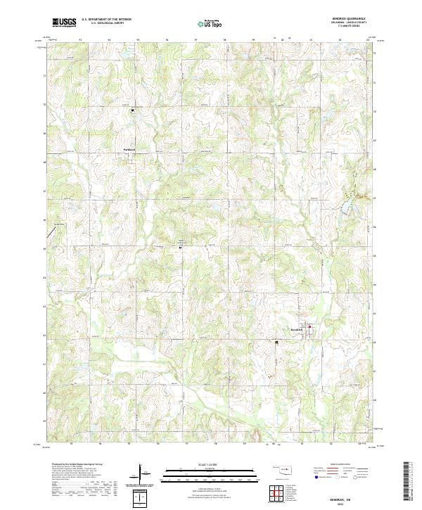 Kendrick topographic map thumbnail