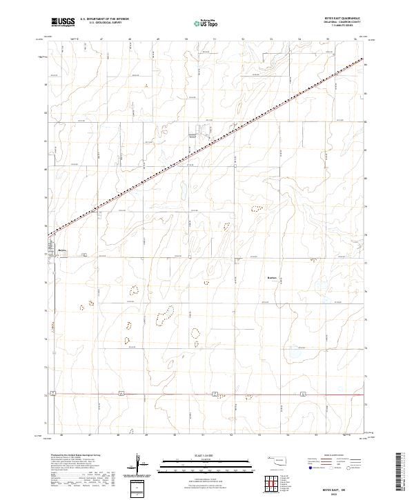 Keyes East topographic map thumbnail