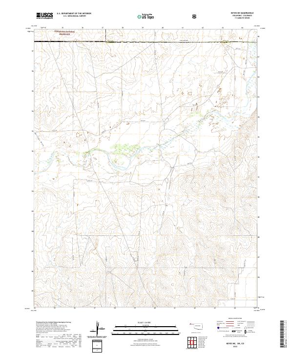 Keyes NE topographic map thumbnail
