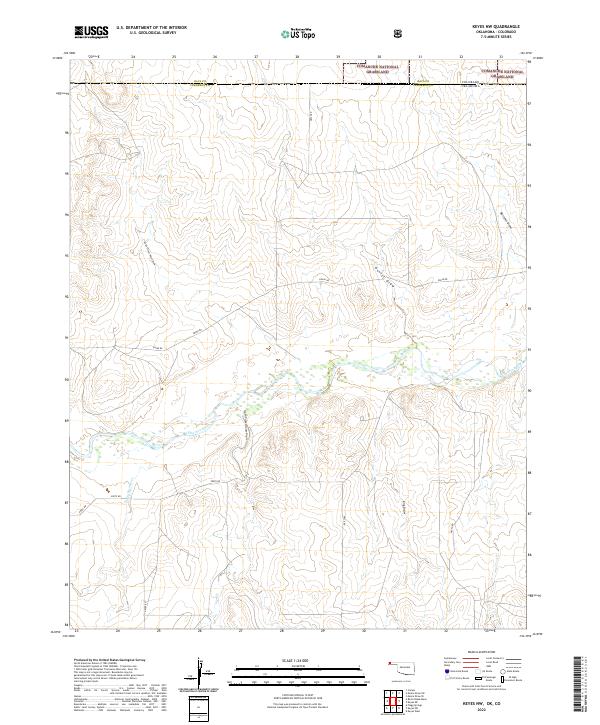 Keyes NW topographic map thumbnail