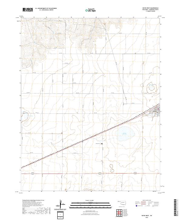 Keyes West topographic map thumbnail