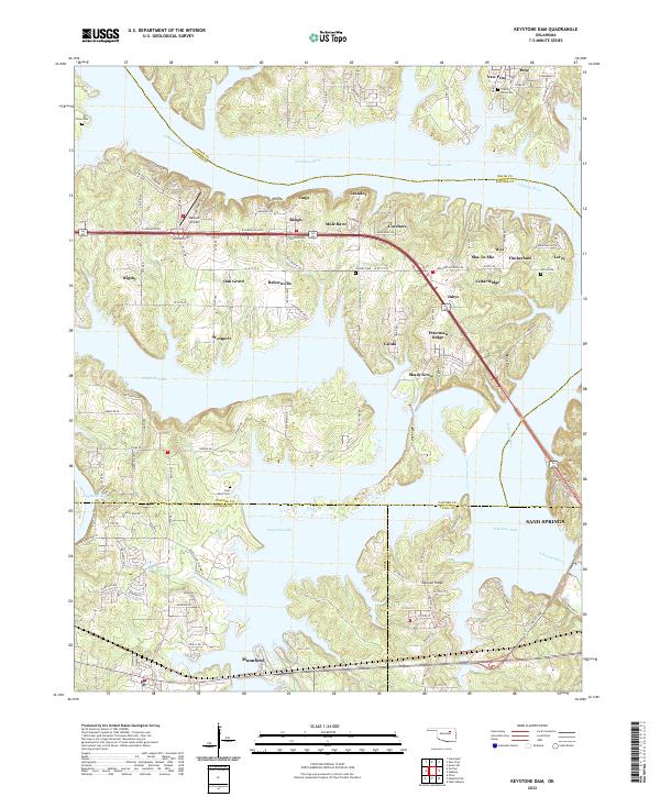 Keystone Dam topographic map thumbnail