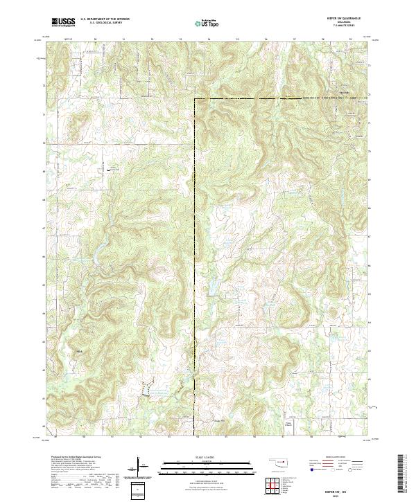 Kiefer SW topographic map thumbnail