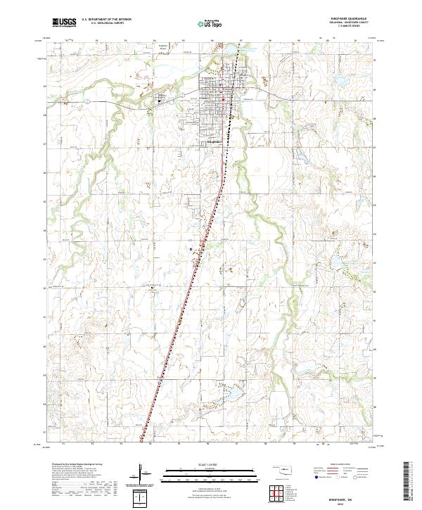 Kingfisher topographic map thumbnail