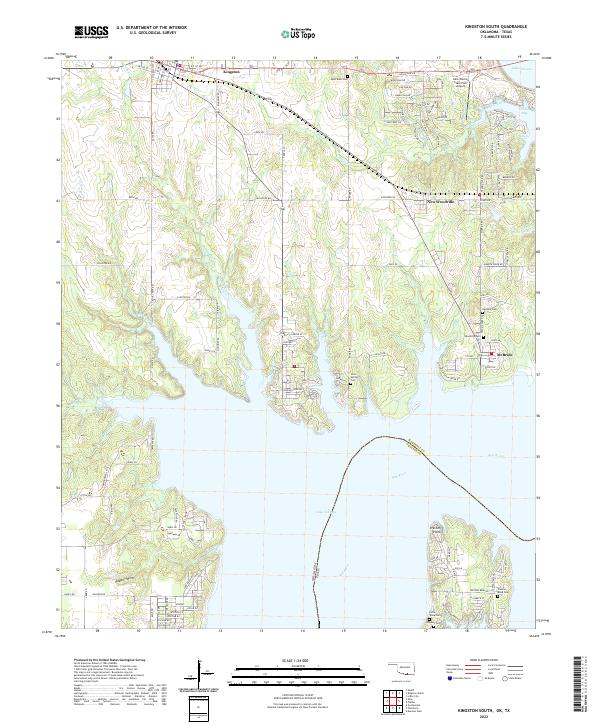 Kingston South topographic map thumbnail