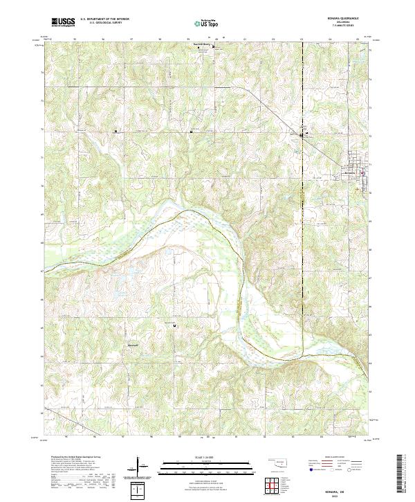 Konawa topographic map thumbnail