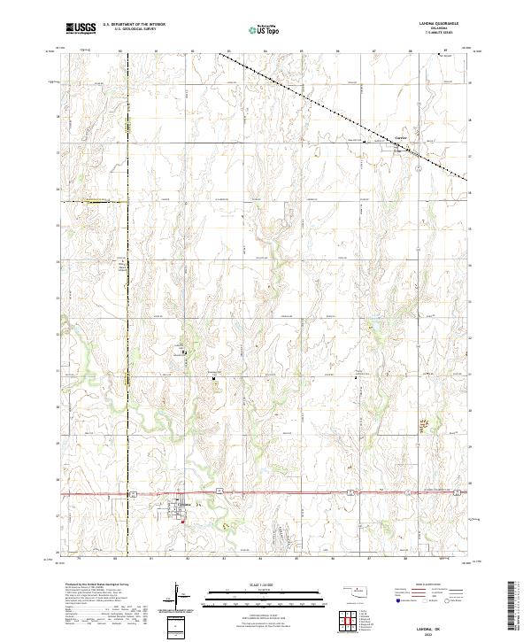 Lahoma topographic map thumbnail