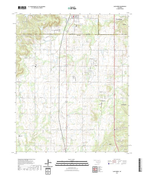 Lake Boren topographic map thumbnail