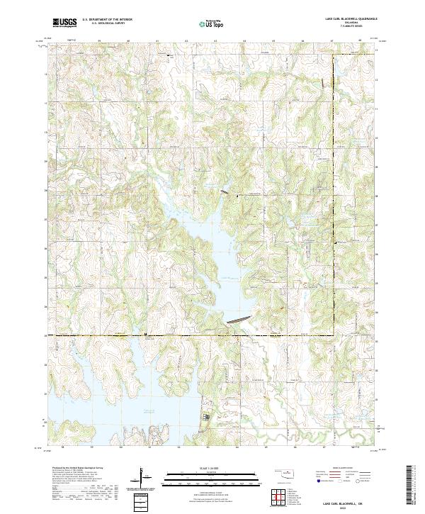 Lake Carl Blackwell topographic map thumbnail