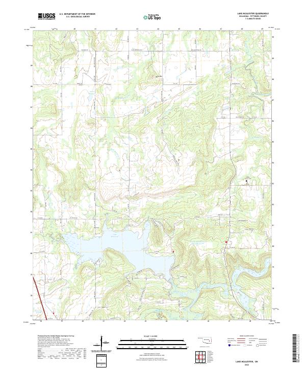 Lake McAlester topographic map thumbnail
