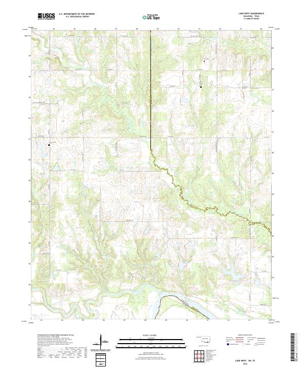 Lake West topographic map thumbnail