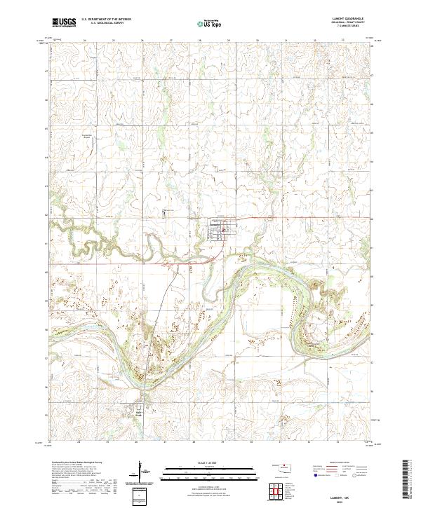 Lamont topographic map thumbnail