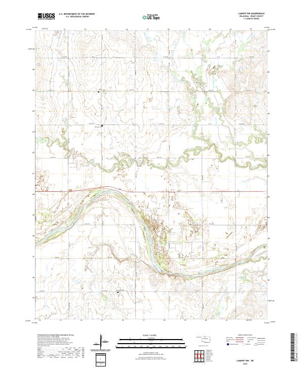 Lamont NW topographic map thumbnail