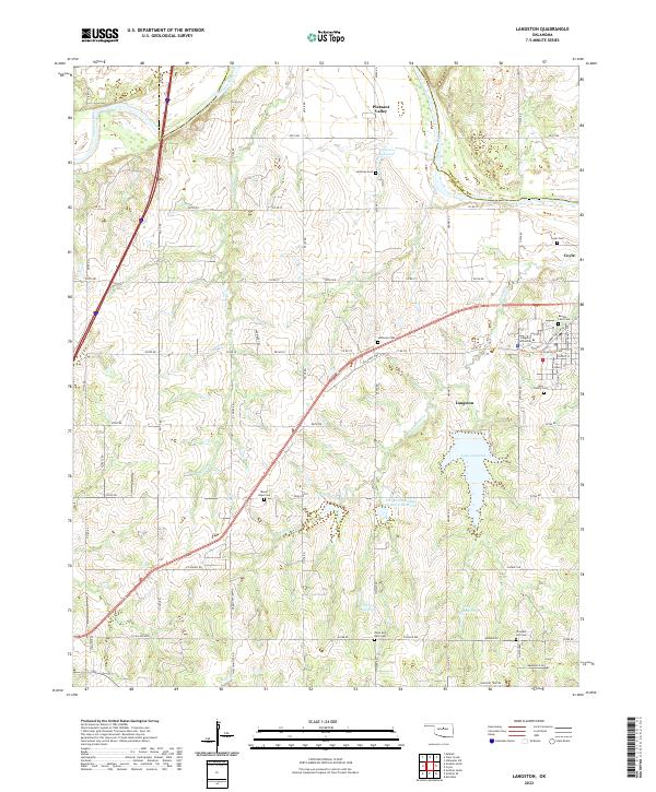Langston topographic map thumbnail
