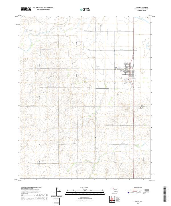 Laverne topographic map thumbnail