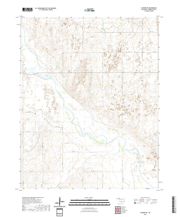 Laverne NE topographic map thumbnail