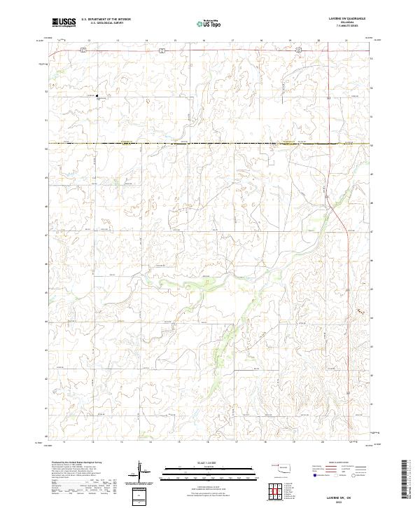 Laverne SW topographic map thumbnail
