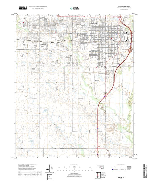 Lawton topographic map thumbnail