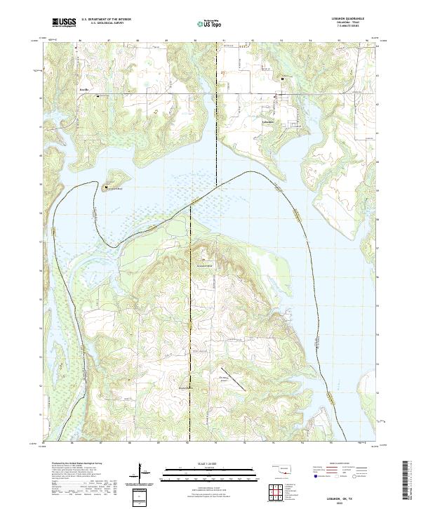 Lebanon topographic map thumbnail