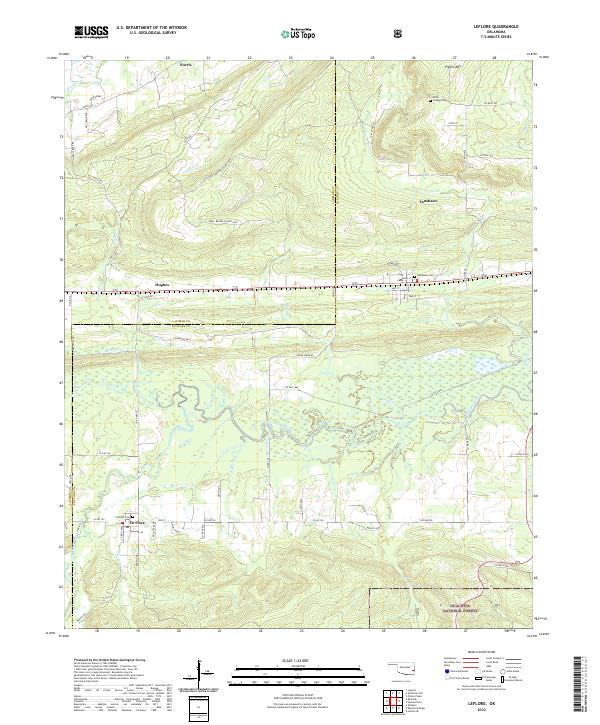 Leflore topographic map thumbnail